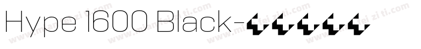 Hype 1600 Black字体转换